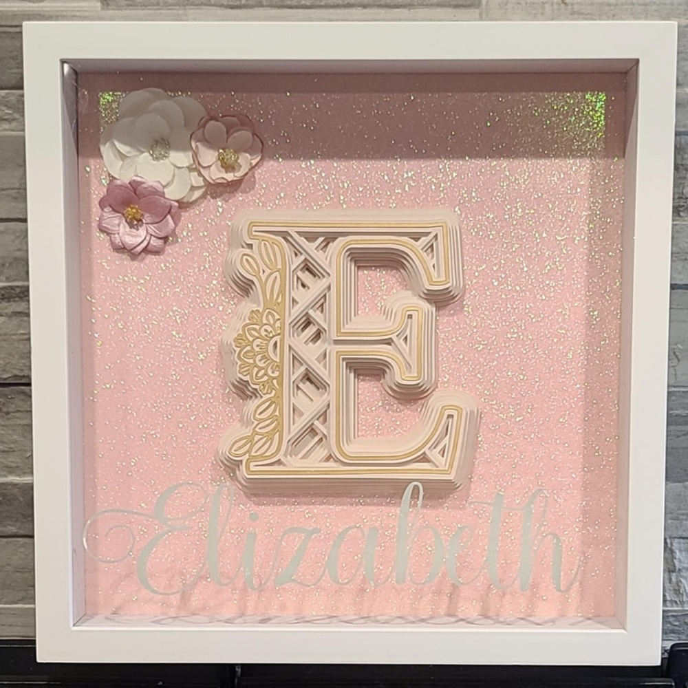 12x12 Layered Mandala Name Sign Shadow Box